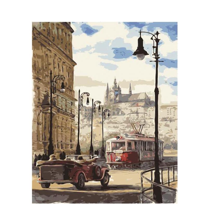 European City View - DIY Painting By Numbers Kit