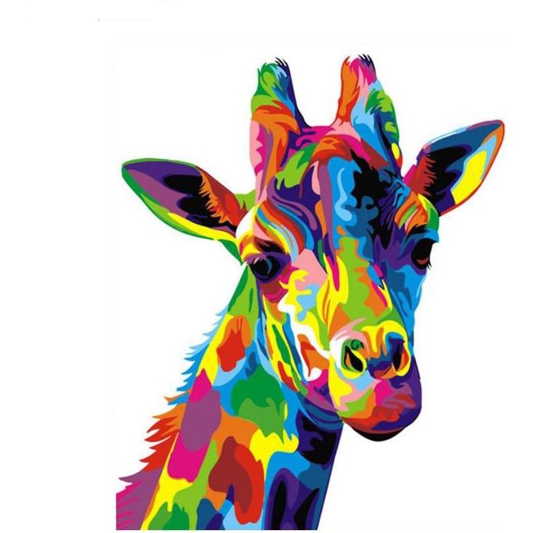 Colorful Boho Giraffe - DIY Painting By Numbers Kits