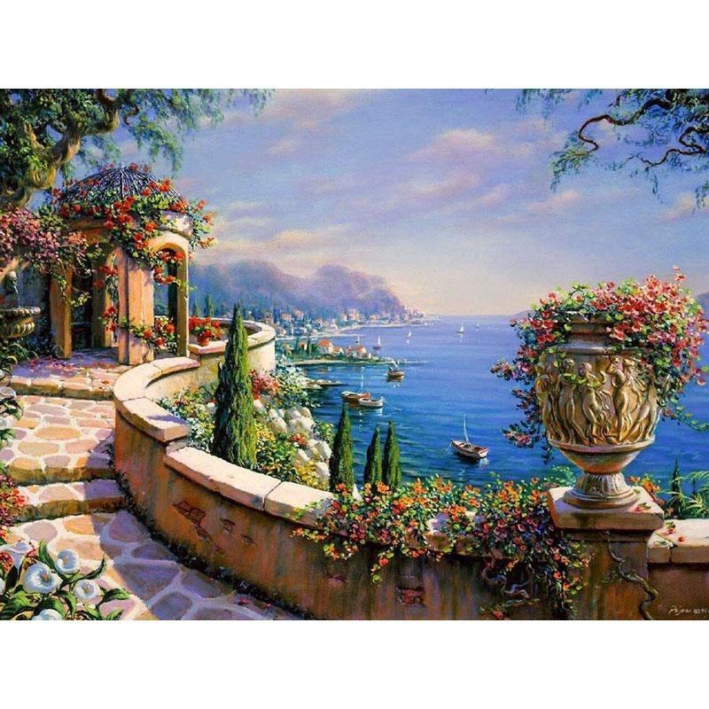 Stone Path by the Sea - DIY Painting By Numbers Kits – Paint Number Shop