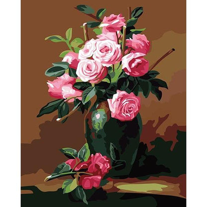 Rose Vase - DIY Painting By Numbers Kit