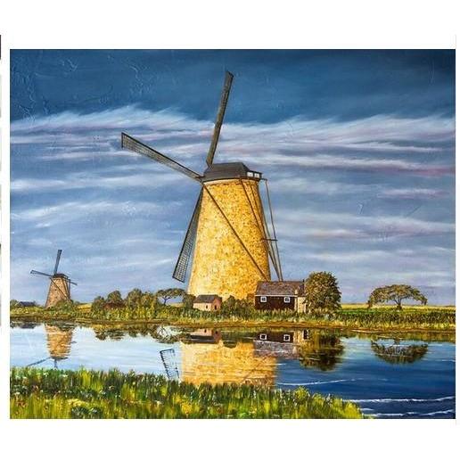 Windmill at Night - DIY Painting By Numbers Kit