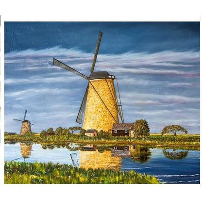 Windmill at Night - DIY Painting By Numbers Kit