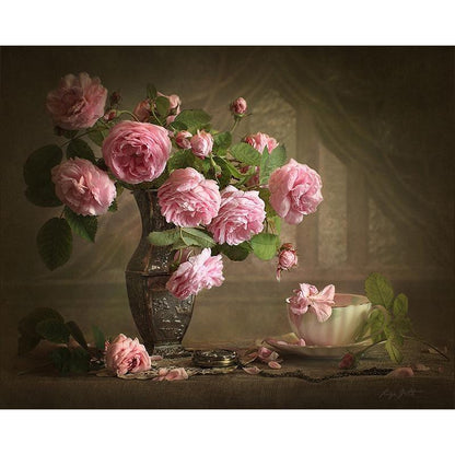 Roses in a Canvas - DIY Painting By Numbers Kits