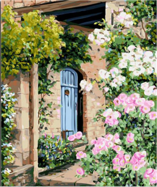 Rose Garden Door - DIY Painting By Numbers Kit