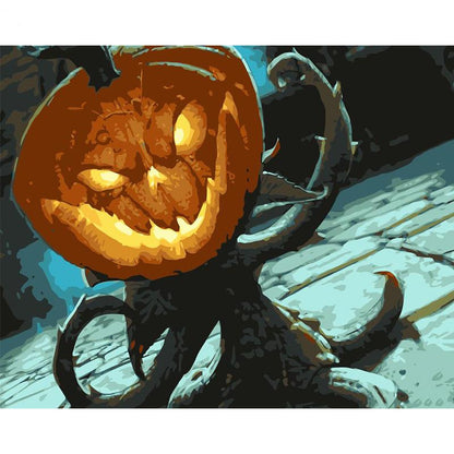 Halloween Pumpkin - DIY Painting By Numbers Kit