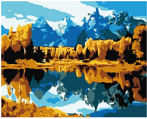 Painted Mountains - DIY Painting By Numbers Kit