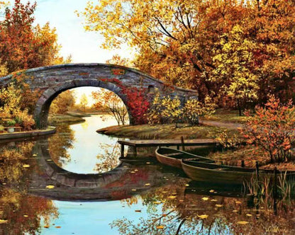 Park Bridge - DIY Painting By Numbers Kit