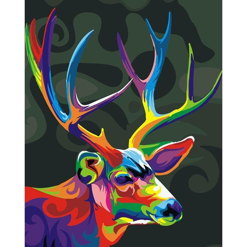 Deer In Color - DIY Painting By Numbers Kits