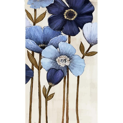 Blue Violet Flowers - DIY Painting By Numbers Kit