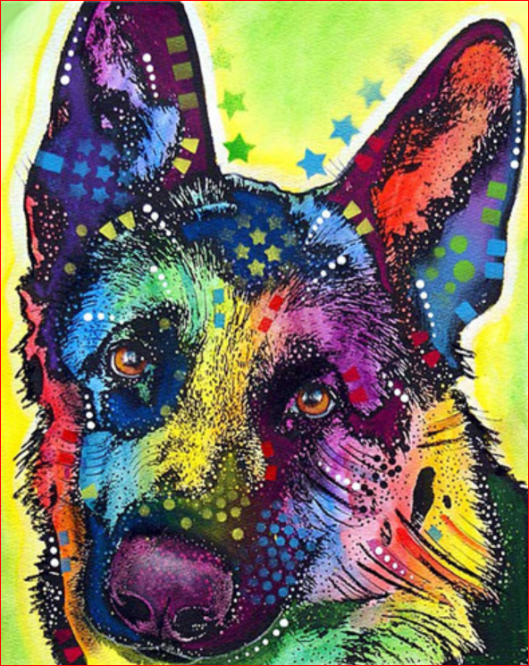 German Shepherd Colors - DIY Painting By Numbers Kit