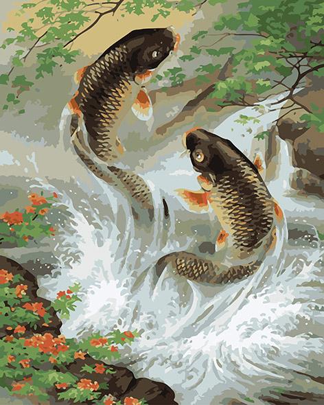 Fishes in the Lake - DIY Painting By Numbers Kit