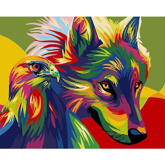 Eagle and Wolf - DIY Painting By Numbers Kit