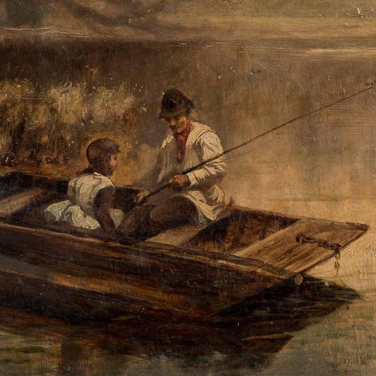 Father And Daughter Fishing - DIY Painting By Numbers Kit