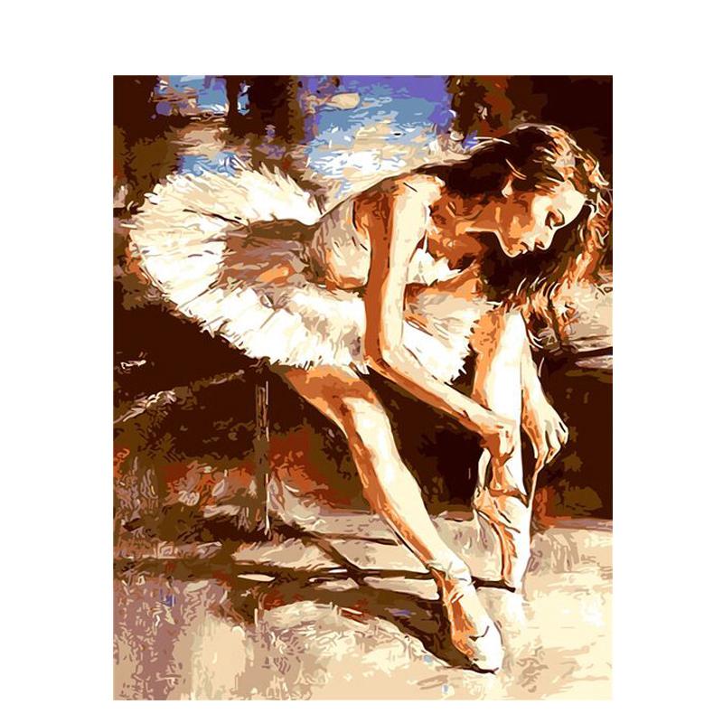 Ballerina Getting Ready - DIY Painting By Numbers Kit