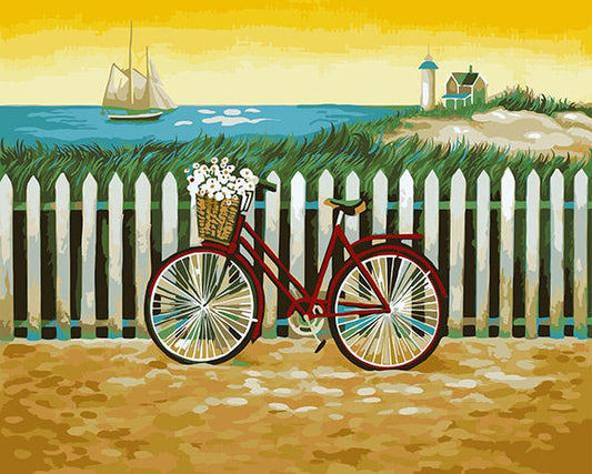 Cute Bicycle - DIY Painting By Numbers Kit