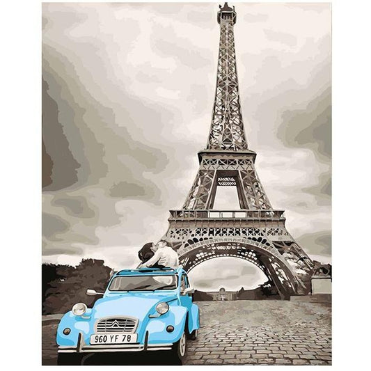 Eiffel Car - DIY Painting By Numbers Kits