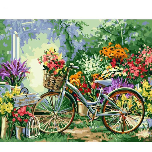 Bicycle Garden - DIY Painting By Numbers Kits