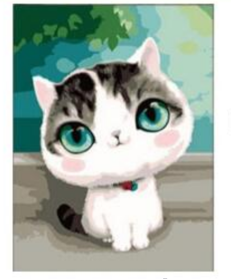 Cute Kitten - DIY Painting By Numbers Kit