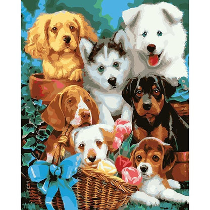 Puppy Litter - DIY Painting By Numbers Kits