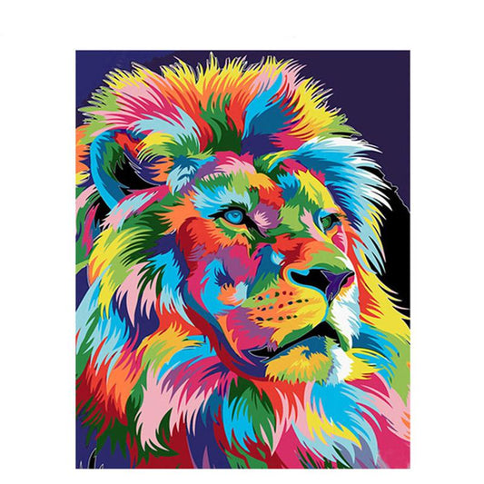 Colorful Acrylic Lion - DIY Painting By Numbers Kit