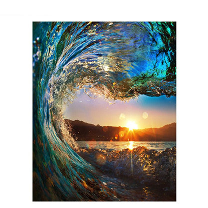 Clear Waves And Sun - DIY Painting By Numbers Kit