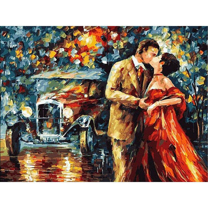 Couple Kissing Vintage - DIY Painting By Numbers Kit