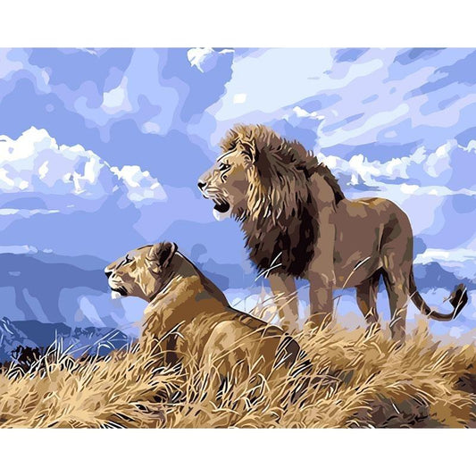 Lion Family - DIY Painting By Numbers Kits