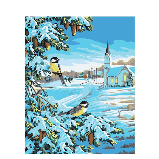 Birds On Tree - DIY Painting By Numbers Kit