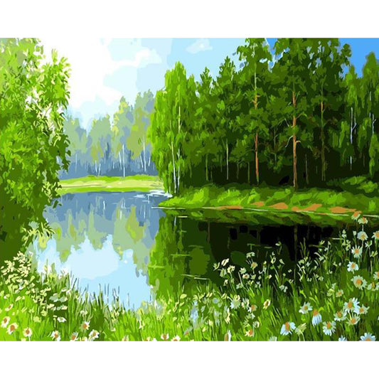 Green Scenery - DIY Painting By Numbers Kit