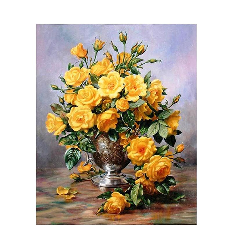 Yellow Rose - DIY Painting By Numbers Kit