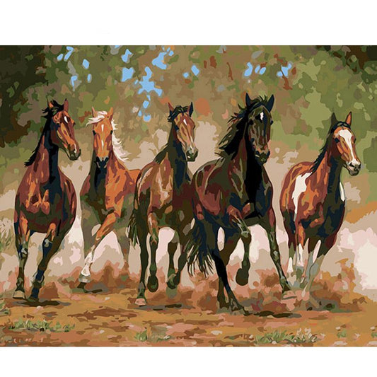 Horse Racing - DIY Painting By Numbers Kits