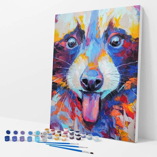 Cheeky Raccoon Kit - DIY Painting By Numbers Kit