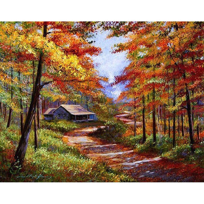 House In A Forest - DIY Painting By Numbers Kit