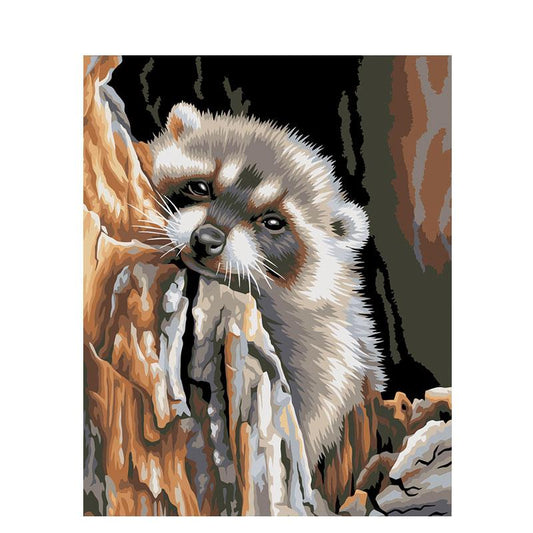 Cute Raccoon - DIY Painting By Numbers Kit