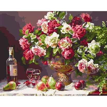 Evening Roses - DIY Painting By Numbers Kit