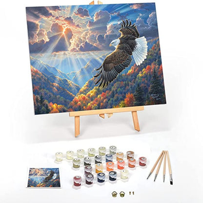 Paint by Numbers for Adults: Beginner to Advanced - Art Kits Include Acrylic Paint and Easel (Freedom)