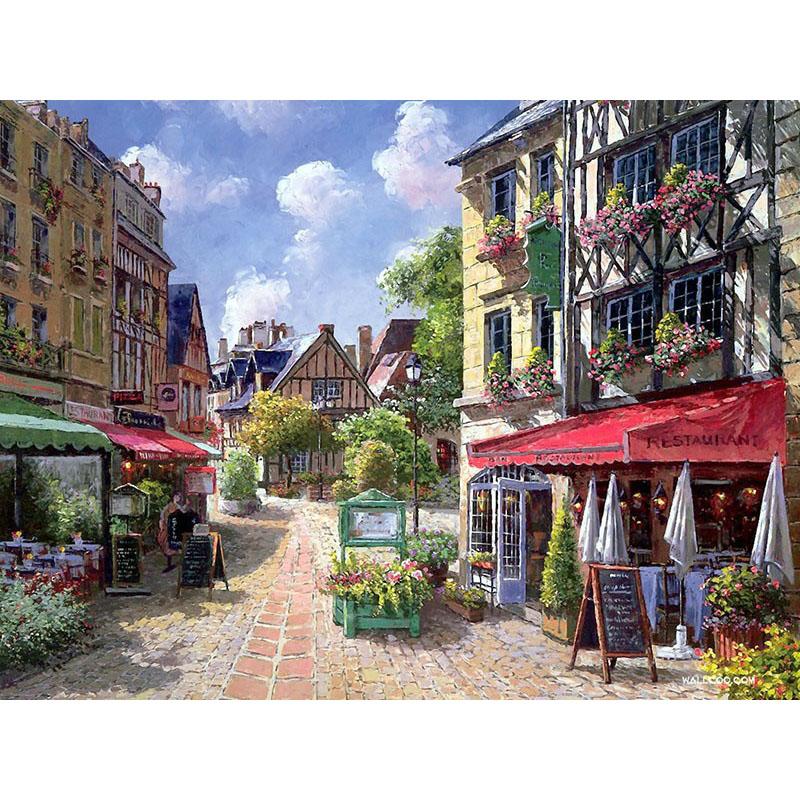 Old European Town - DIY Painting By Numbers Kit