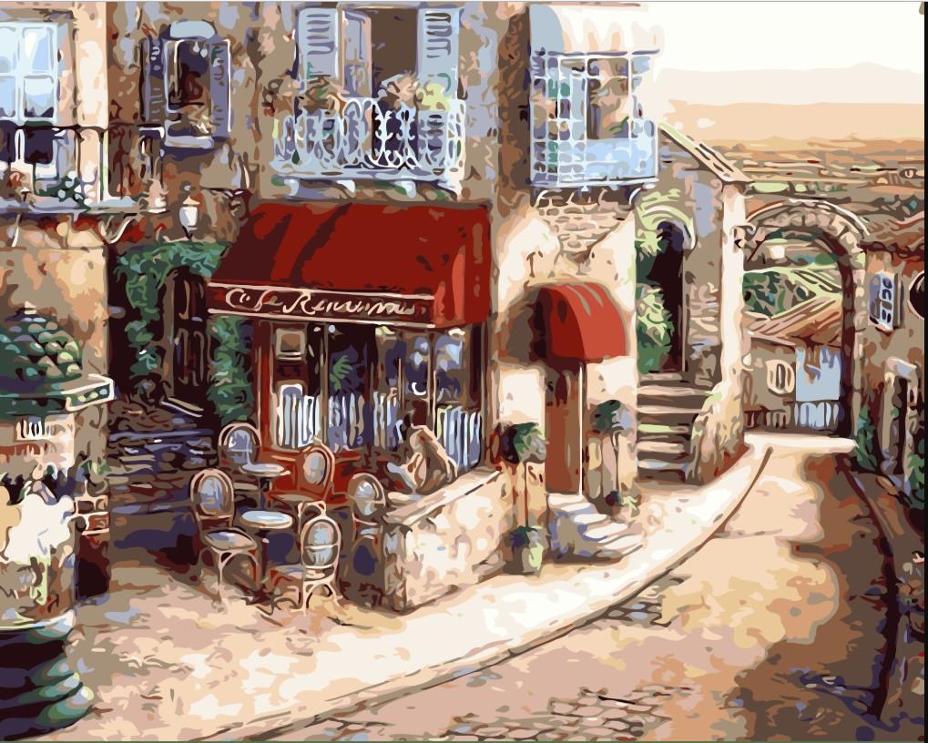 Cafe In Italy - DIY Painting By Numbers Kit