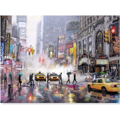 City Paint By Numbers For Adults Beginner, Times Square Paint By Number, Landscape Street Scenery, Manhattan Square Paint By Number View 16 X 20 Inch