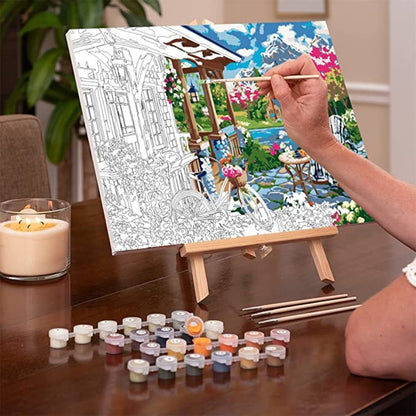 Paint by Numbers for Adults: Beginner to Advanced Number Painting Kit - Fun DIY Adult Arts and Crafts - Kits Include - (Colorful House Near The Lake)