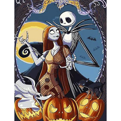 DIY Paint By Numbers For Adults, Acrylic Oil Painting By Numbers Kits, Art Crafts For Home Wall Decoration (Jack Halloween Skull)