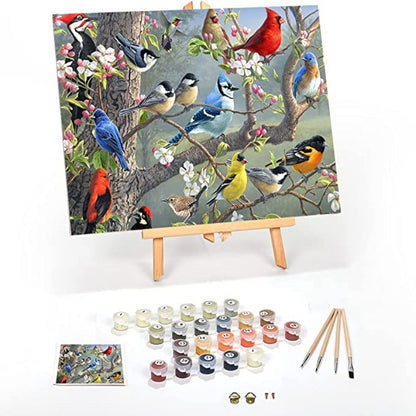 Paint by Numbers for Adults: Fun DIY Adult Arts and Crafts Projects - Art Kits Include Acrylic Paint & Wood Easel (Orchard Puzzle)