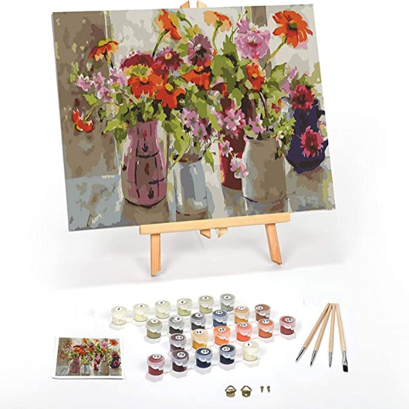 Paint by Numbers for Adults: Beginner to Advanced Number Painting Kit - Kits Include Acrylic Paint, Brushes and Wood Easel- (October)