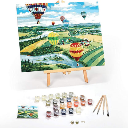 Paint by Numbers for Adults: Beginner to Advanced Number Painting Kits Include Acrylic Paint, Brushes and Easel - (Ballooner's Rally, Framed)