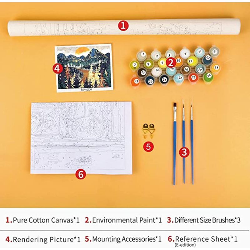 Christmas Paint by Number, Paint by Number for Adults, Girls Paint by Numbers Kits, Suitable for Home Wall Decoration 16x20Inch