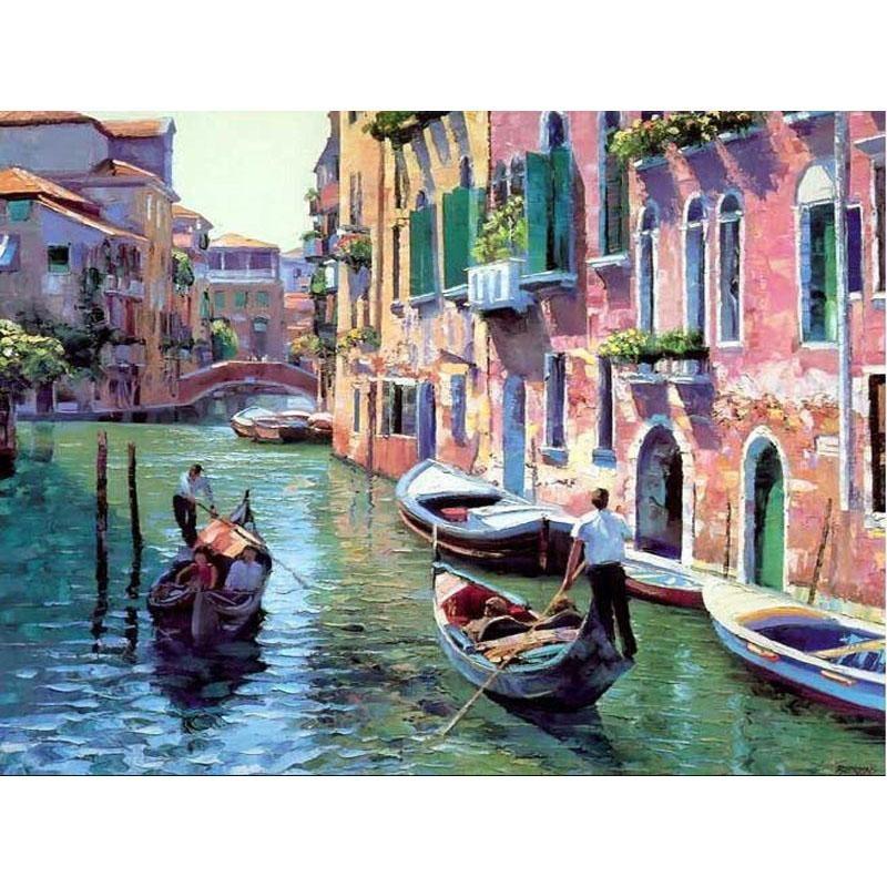 Boating in Venice - DIY Painting By Numbers Kits