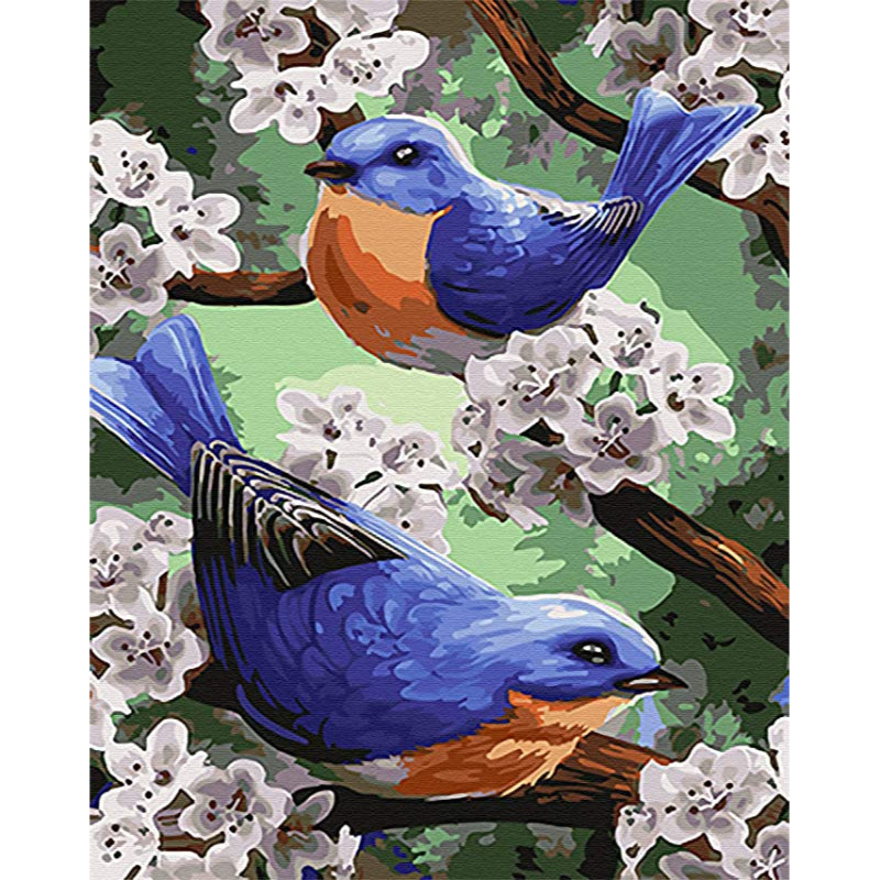 DIY Paint By Numbers Kits, Adult Paint By Numbers On Canvas Painting Kit For Home Wall Decor, Blue Bird 16x20inch