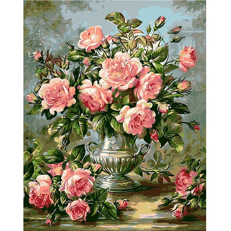 Halcyon Flowers - DIY Painting By Numbers Kit