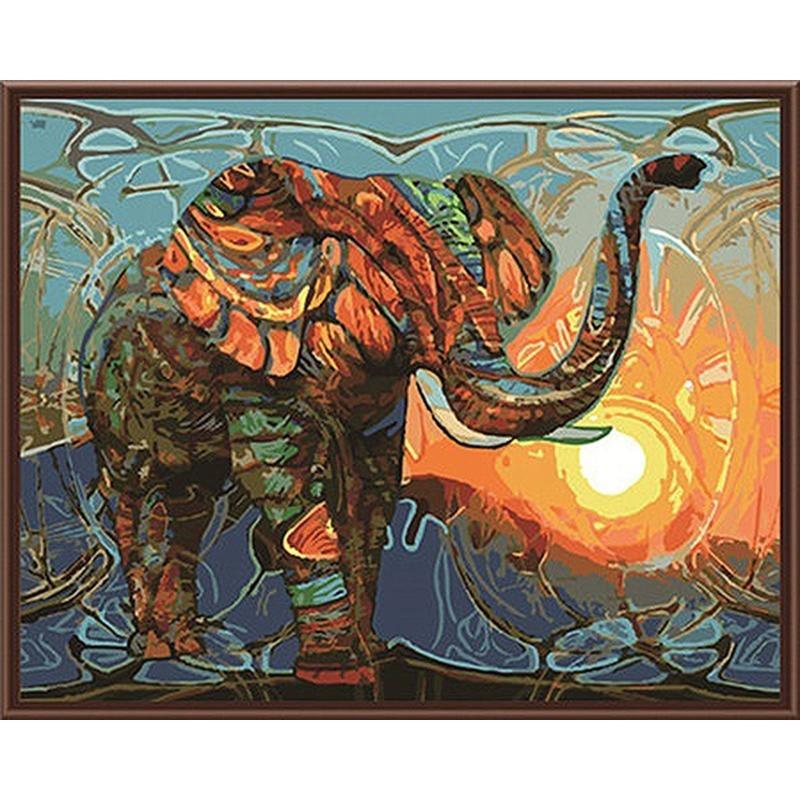 Multicolored Elephant - DIY Painting By Numbers Kits