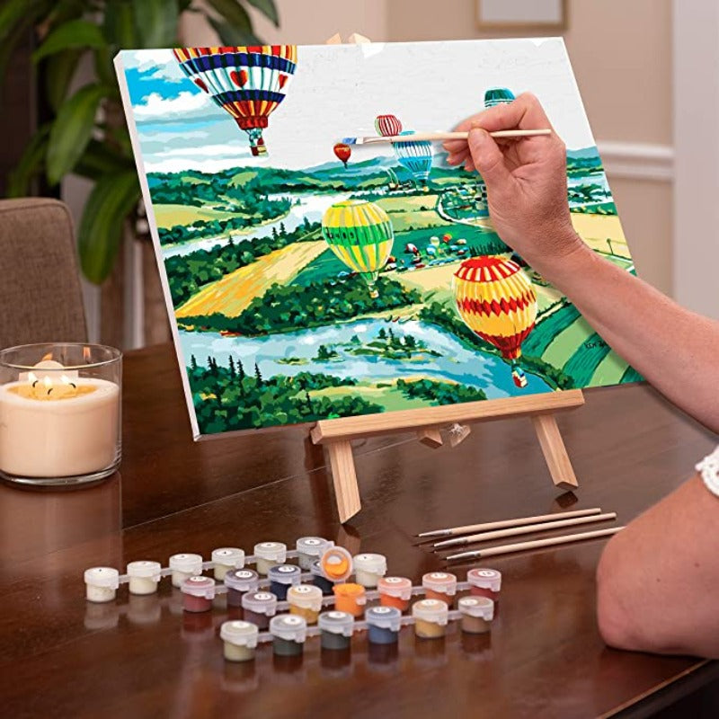 Paint by Numbers for Adults: Beginner to Advanced Number Painting Kits Include Acrylic Paint, Brushes and Easel - (Ballooner's Rally, Framed)